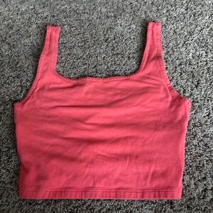 American Eagle Outfitters Coral Crop Top